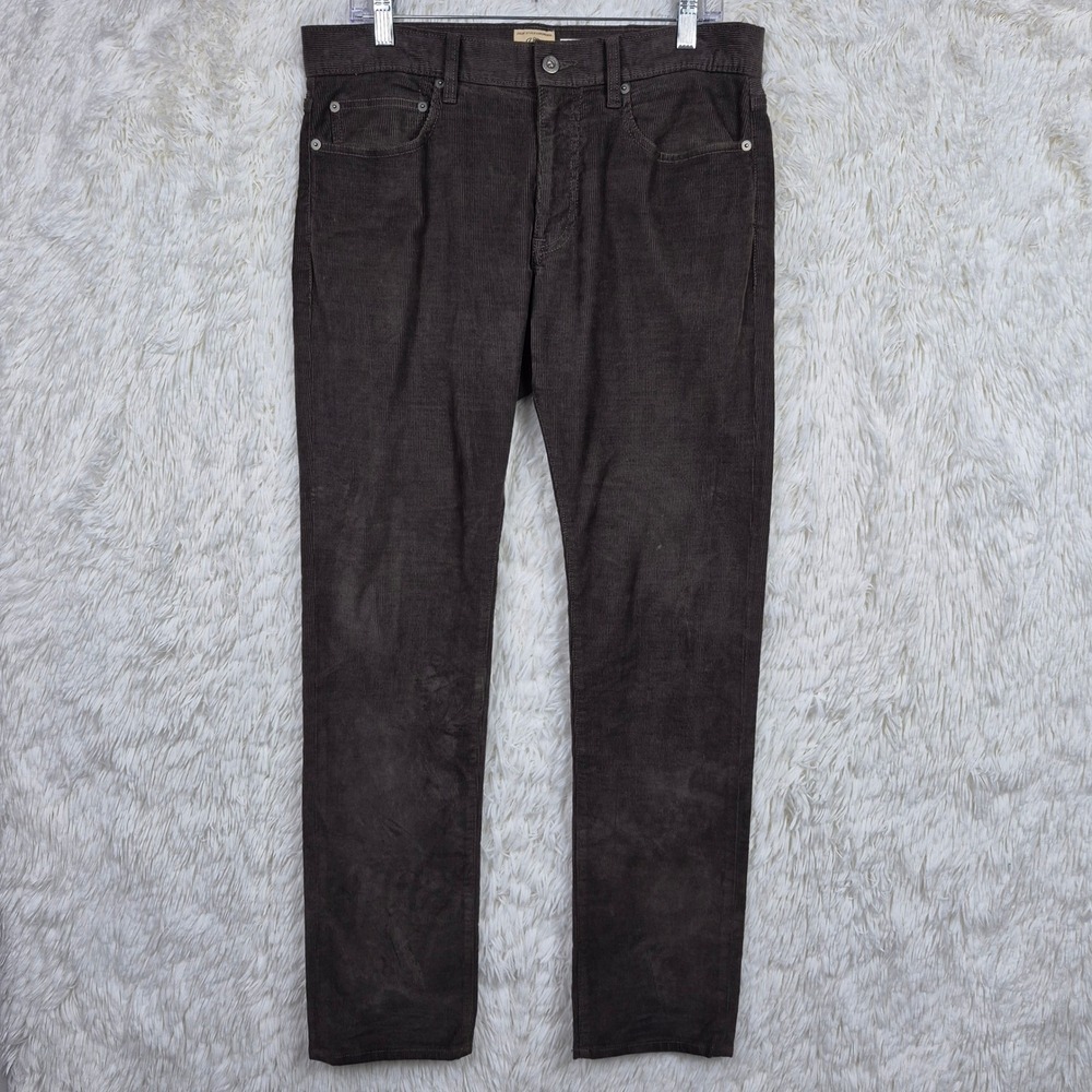 J.Crew 484 Slim-Fit Corduroy Pants Mens 32x32 Dark Brown G7128 Stretch